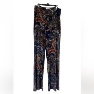 Joseph Ribkoff Paisley Pull on Stretch Wide Leg Pants Sz 8 Boho Artwear Canada